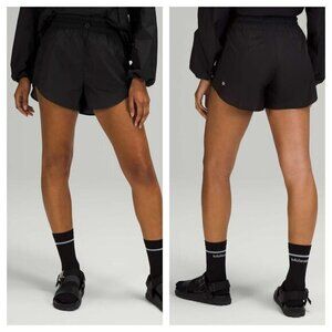 Lululemon Step Out High Rise Short 3" Sz 10 Black